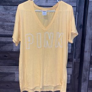 PINK By VS Yellow V-Neck